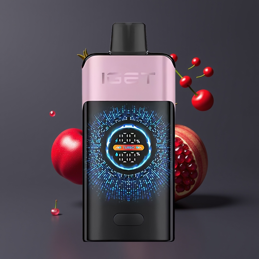 IGET ONE 12000 Puffs France Grossiste - Cerise Grenade - Écran Courbé, 2700 mAh, 0.6 ohm Dual Mesh