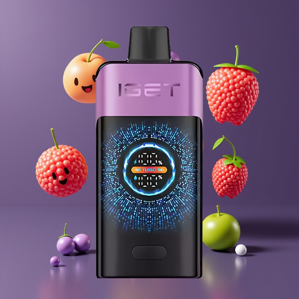 IGET ONE 12000 Puffs France Grossiste - Dispositif de Vape Jetable avec Écran Courbe, 2700 mAh, et Saveur Raisin Chupa Chups