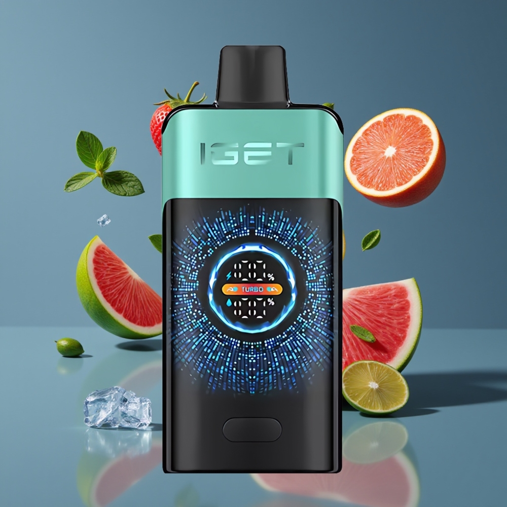 IGET ONE 12000 Puffs France Grossiste - Double Mesh 0.6Ω, 2700 mAh, Écran Courbe - Menthe Glacée de Source Montagneuse