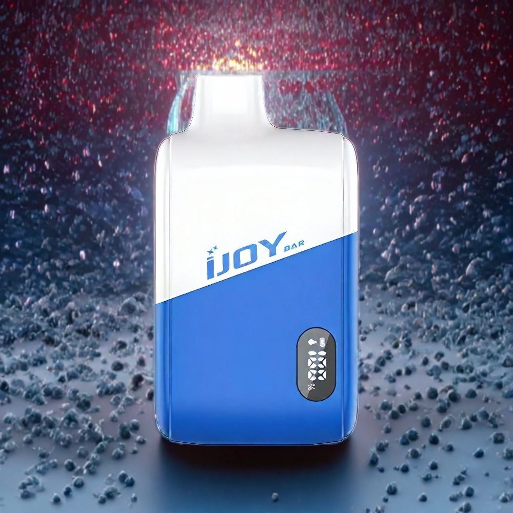 IJOY Bar IC8000 France Grossiste - 8000 Puffs, 18ml, 5% Nicotine, Charge Type-C, Bleu Framboise Glacée