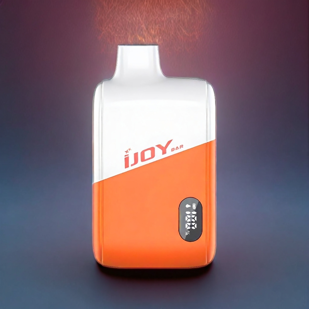IJOY Bar IC8000 France Grossiste Vape Jetable Pêche Myrtille - 8000 Puffs, 18ml, 5% Nicotine, Charge Type-C