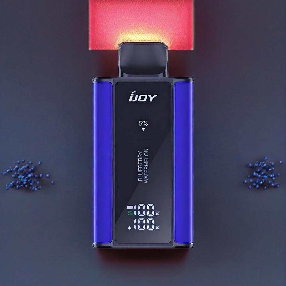 IJOY Captain 10000 Puffs France Grossiste Vape jetable - Myrtille Pastèque (18ml, 5% Nicotine, Type-C Charging)