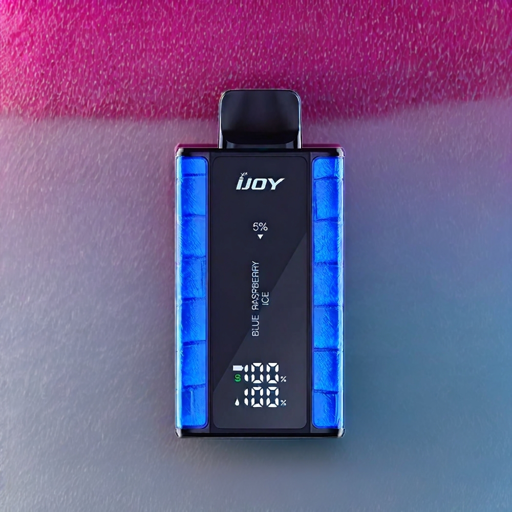 IJOY Captain 10000 Puffs France grossiste - Batterie 650mAh, 18ml E-liquide Prérempli, 0.8 Ohm Mesh Coil - Framboise Bleue Glacée