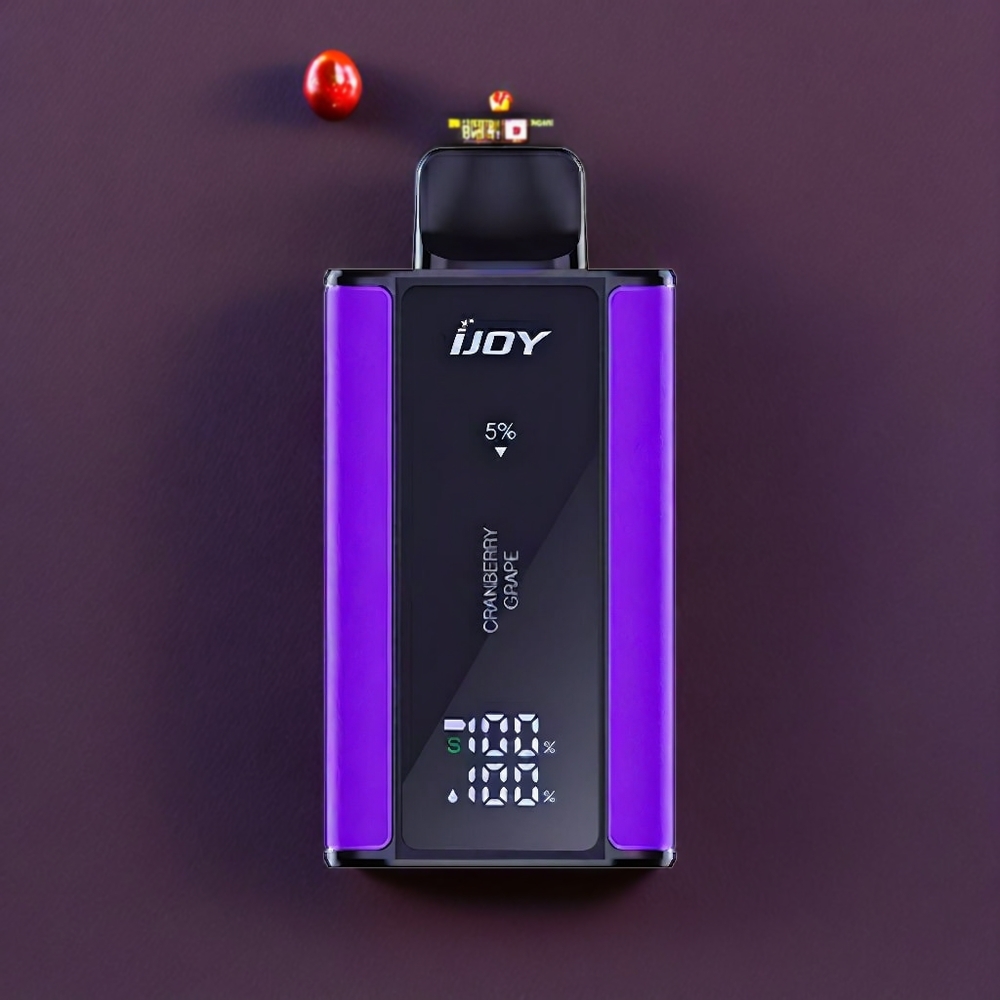 IJOY Captain 10000 Puffs Vape jetable France grossiste - Canneberge Raisin, 18ml, 5% Nicotine, Type-C