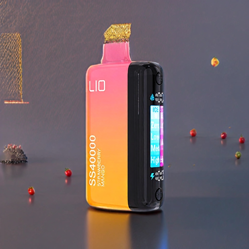 IJOY LIO SS40000 France grossiste - Dispositif de Vape Jetable 40000 Puffs 22ML avec Airflow Réglable - Fraise Mangue