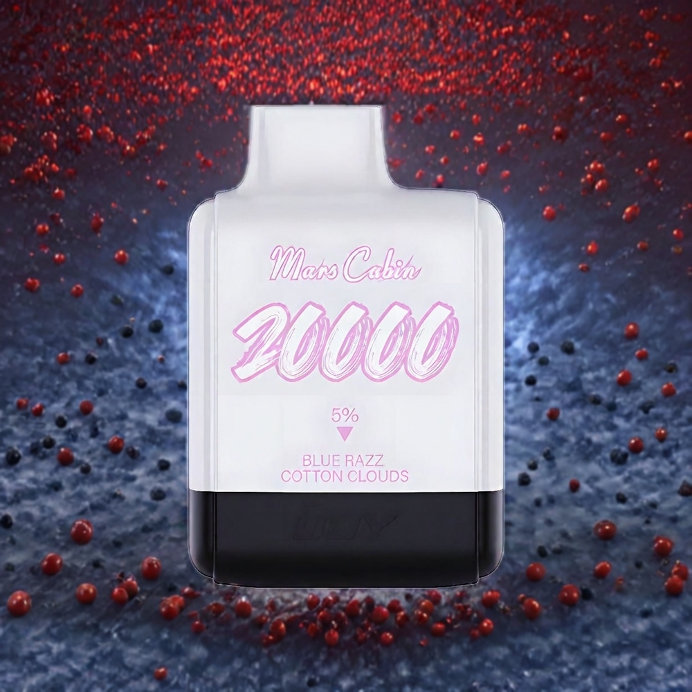 IJOY Mars Cabin 20000 Puffs Vape jetable France Grossiste - 20ML 50mg, Double Mesh 0.5 Ohm, Bleu Framboise Coton Nuageux