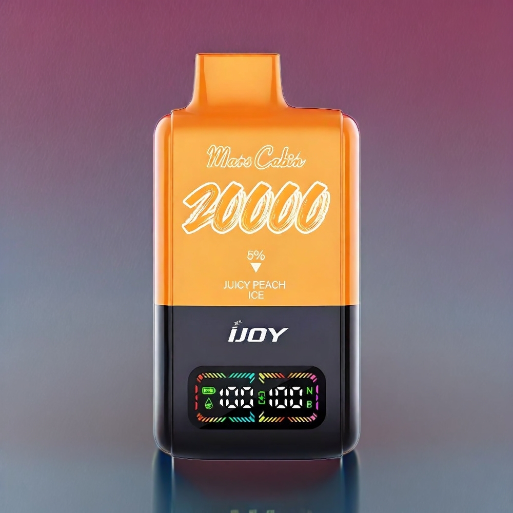IJOY Mars Cabin 20000 Puffs Vape jetable France Grossiste - Pêche Juteuse Glacée (20ML, 0.5 Ohm, TYPE-C)