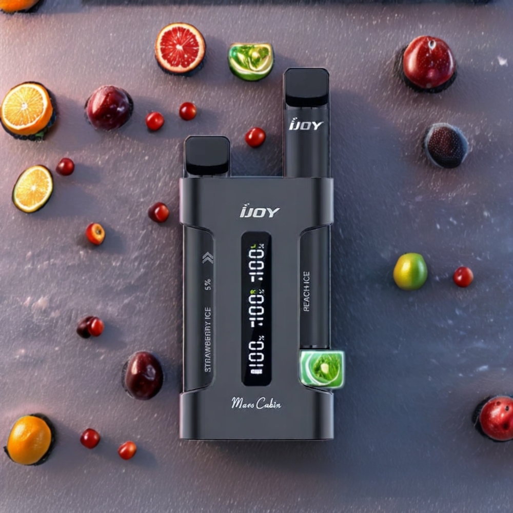 IJOY Mars Cabin 600 Puffs Vape jetable Noir - 2ml, 100mAh, 1.0 Ohm Mesh Coil - France Grossiste