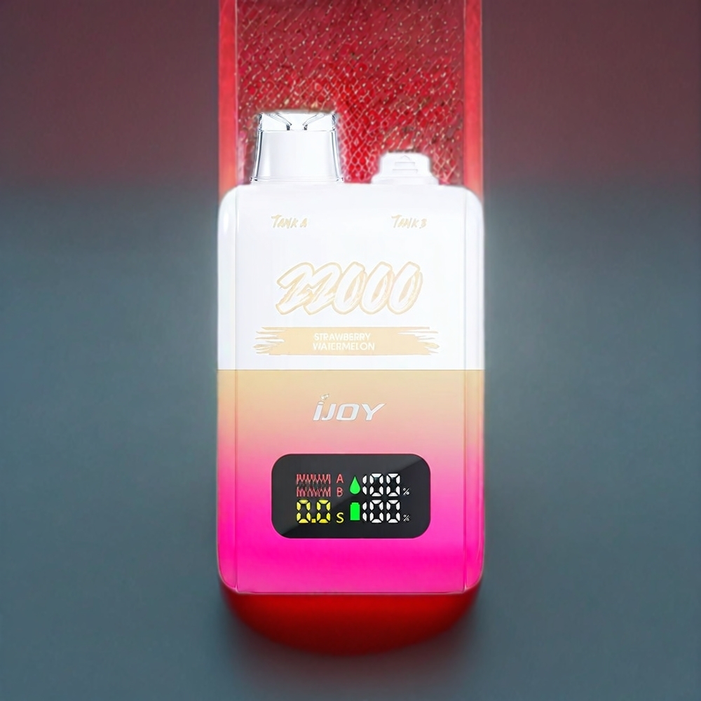 IJOY SD 22000 Puffs France Grossiste - Fraise Pastèque (15ML x 2, 50mg, Charge Type-C)