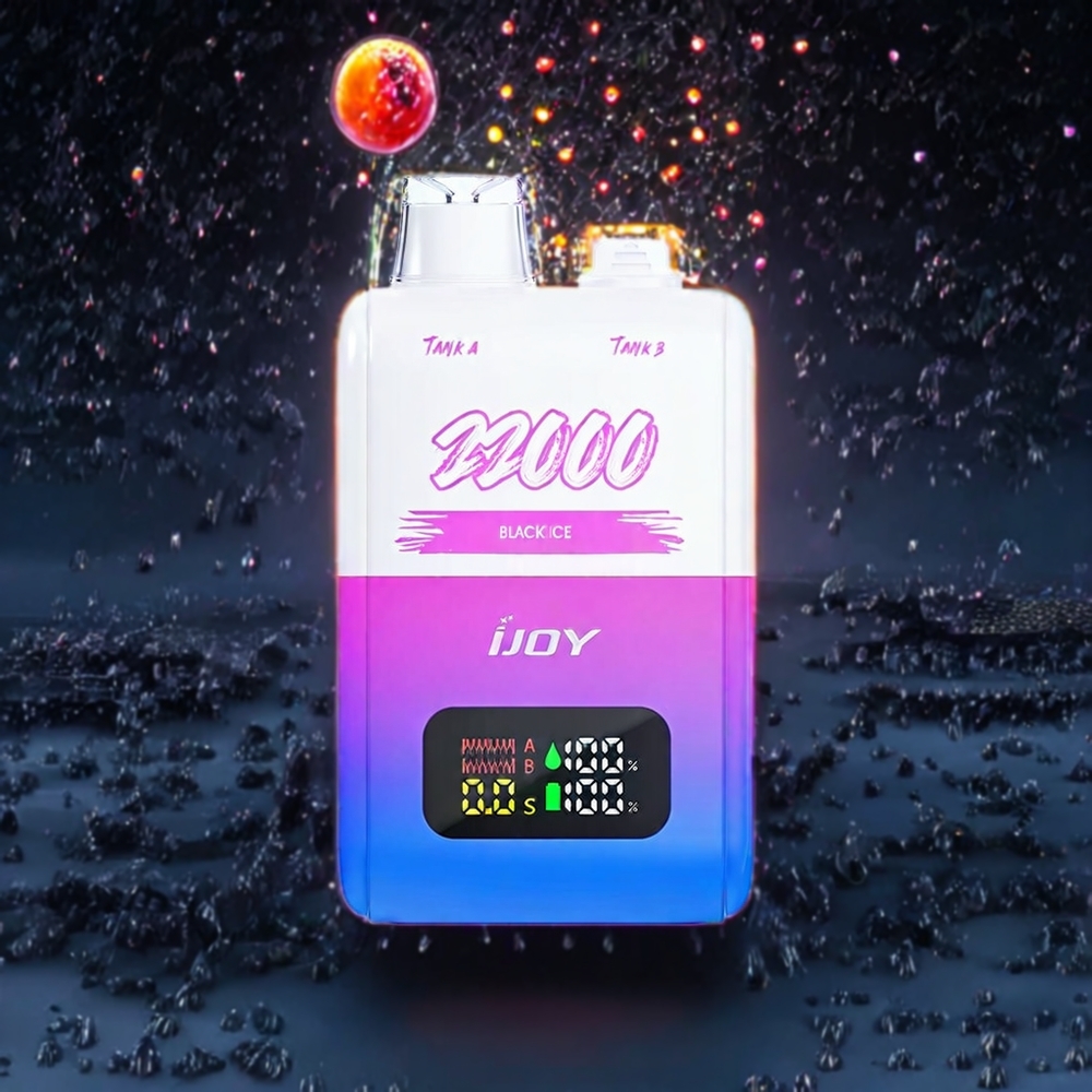 IJOY SD 22000 Puffs France grossiste - Glace Noire Vape jetable 15MLx2 650mAh Type-C