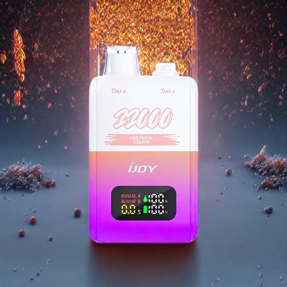 IJOY SD 22000 Puffs France grossiste - Pêche Glacée Colada (15ML + 15ML, 650 mAh, Type-C)