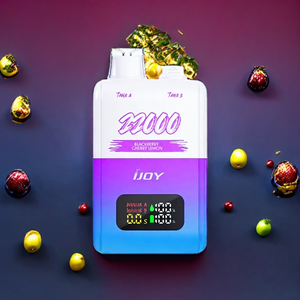 IJOY SD 22000 Puffs France grossiste Vape jetable Blackberry Cerise Citron PC+TPU 15W Type-C
