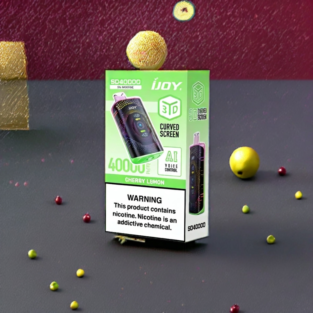 IJOY SD 40000 Puffs France Grossiste Vape jetable Cerise Citron avec 20ML et Airflow Réglable
