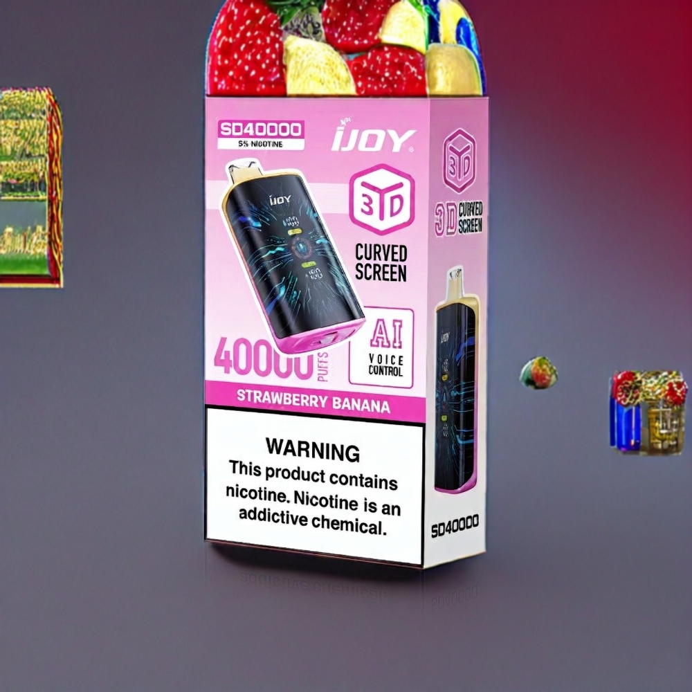 IJOY SD 40000 Puffs France Grossiste Vape jetable Fraise Banane avec 20ML et Airflow Réglable