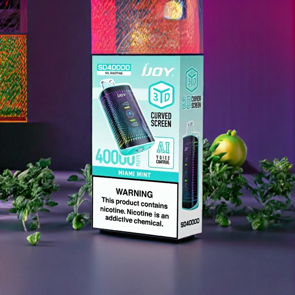 IJOY SD 40000 Puffs France Grossiste Vape jetable Menthe de Miami avec 20ML et Airflow Réglable