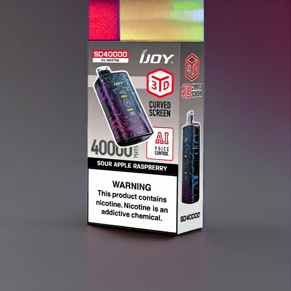 IJOY SD 40000 Puffs France Grossiste Vape jetable Pomme Aigre Framboise (750mAh, 20ML, 5%)