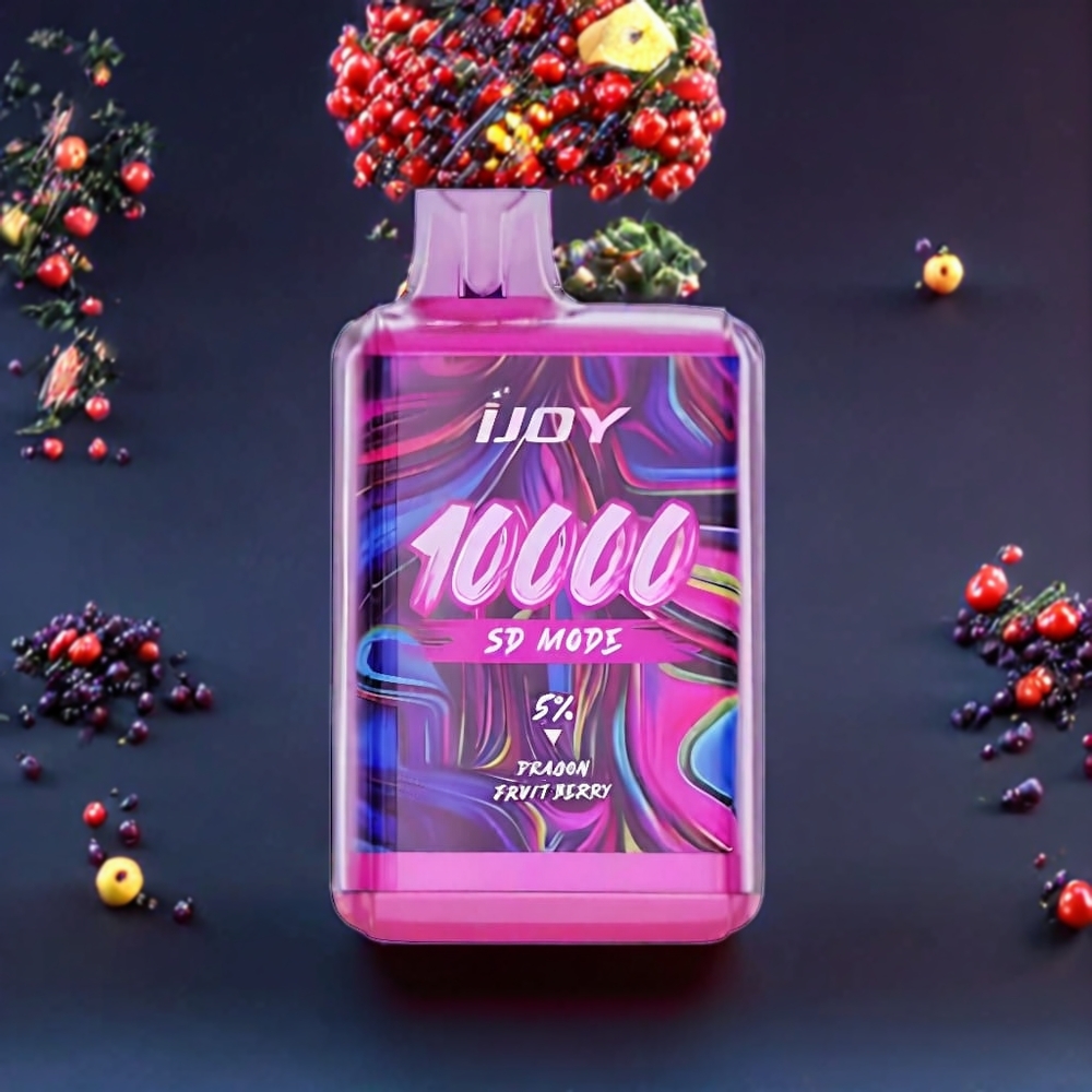 IJOY SD10000 France grossiste Vape jetable Fruit du Dragon Baies ﾨC 10000 Puffs, 20ml, 5% Nicotine