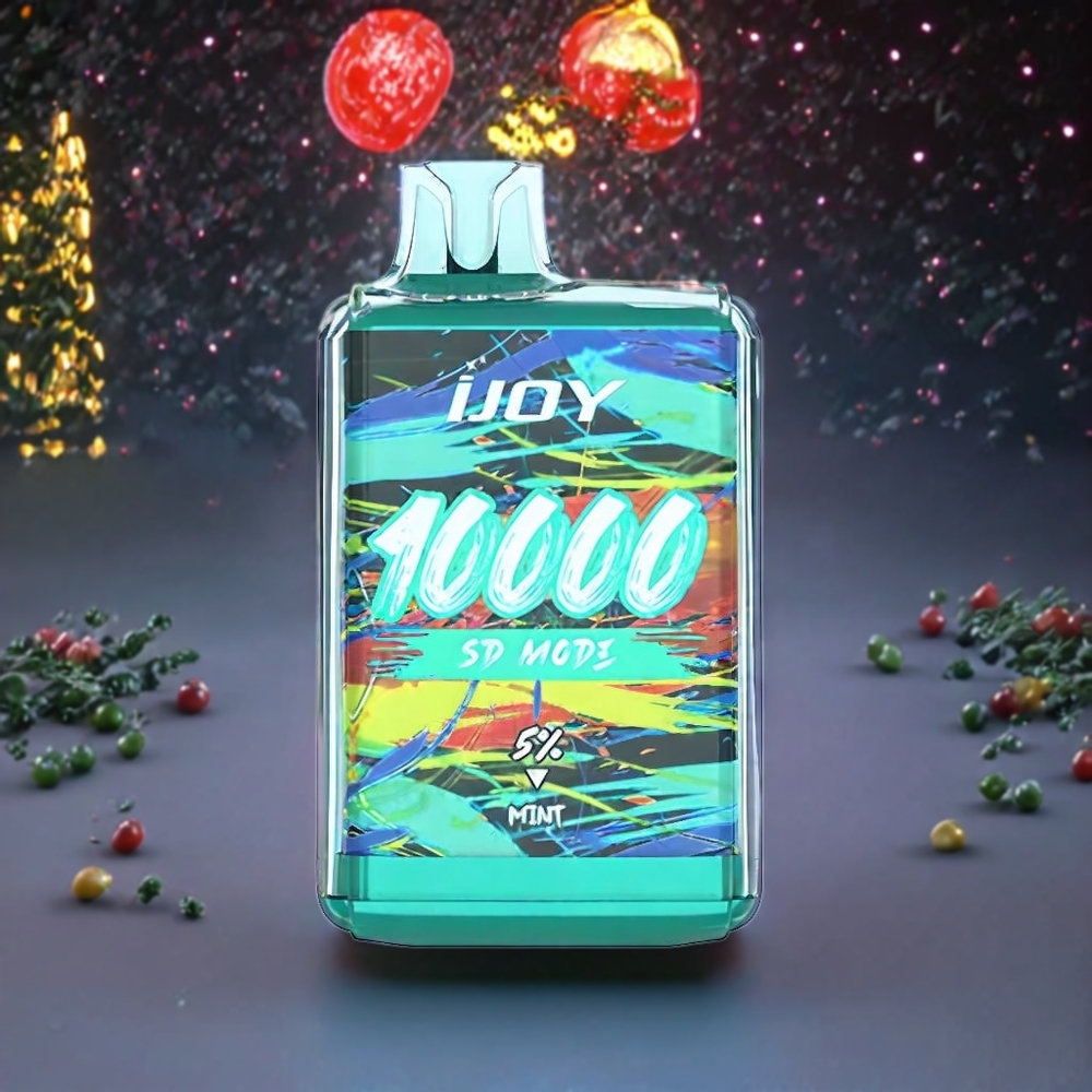 IJOY SD10000 Vape jetable Menthe - 10000 Puffs, 20ml, 5% Nicotine, Recharge Type-C - France Grossiste