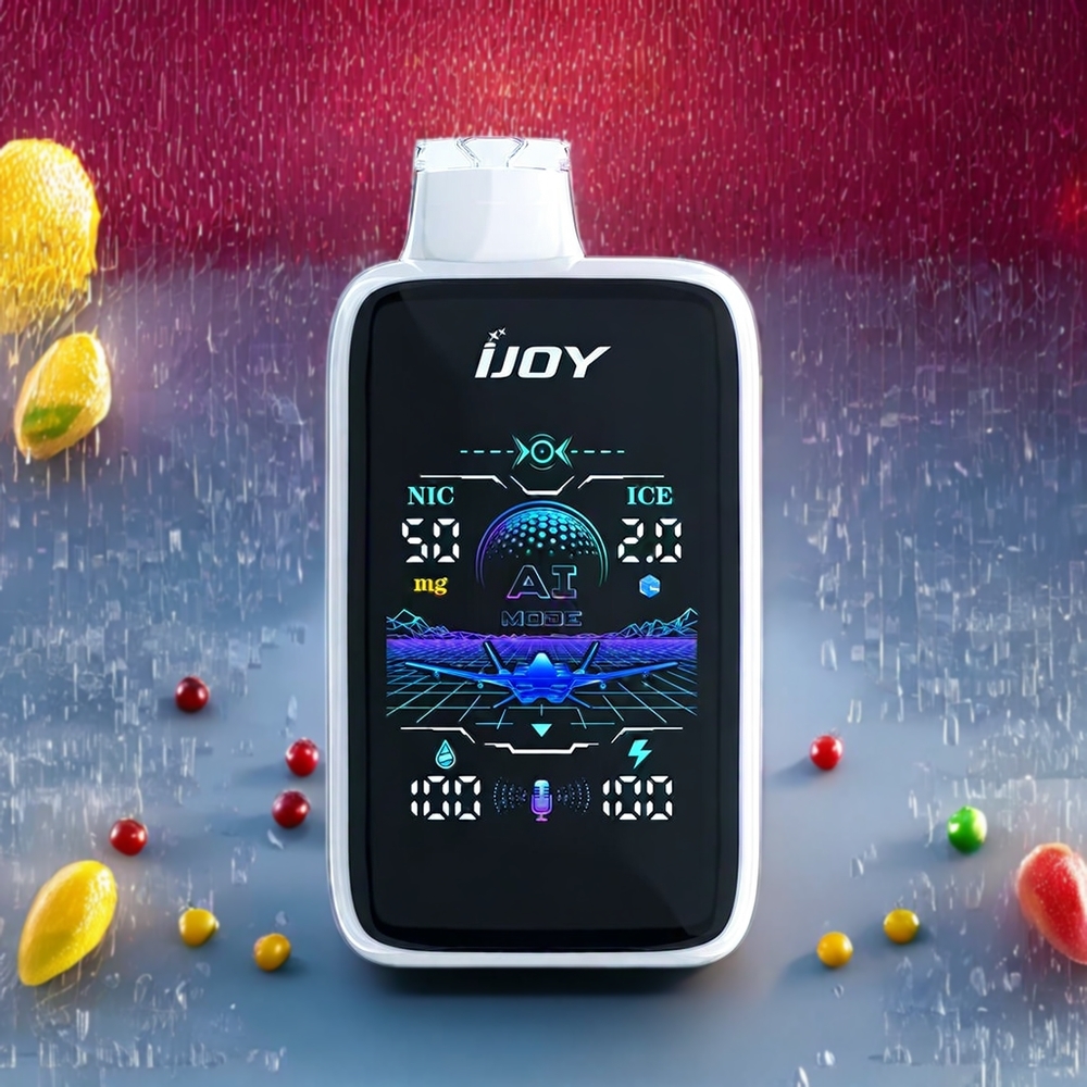 IJOY Uranus Mate 40000 Puffs France Grossiste - Glace Gummy Blanc avec Contr?le ICE et Airflow Rﾨﾦglable
