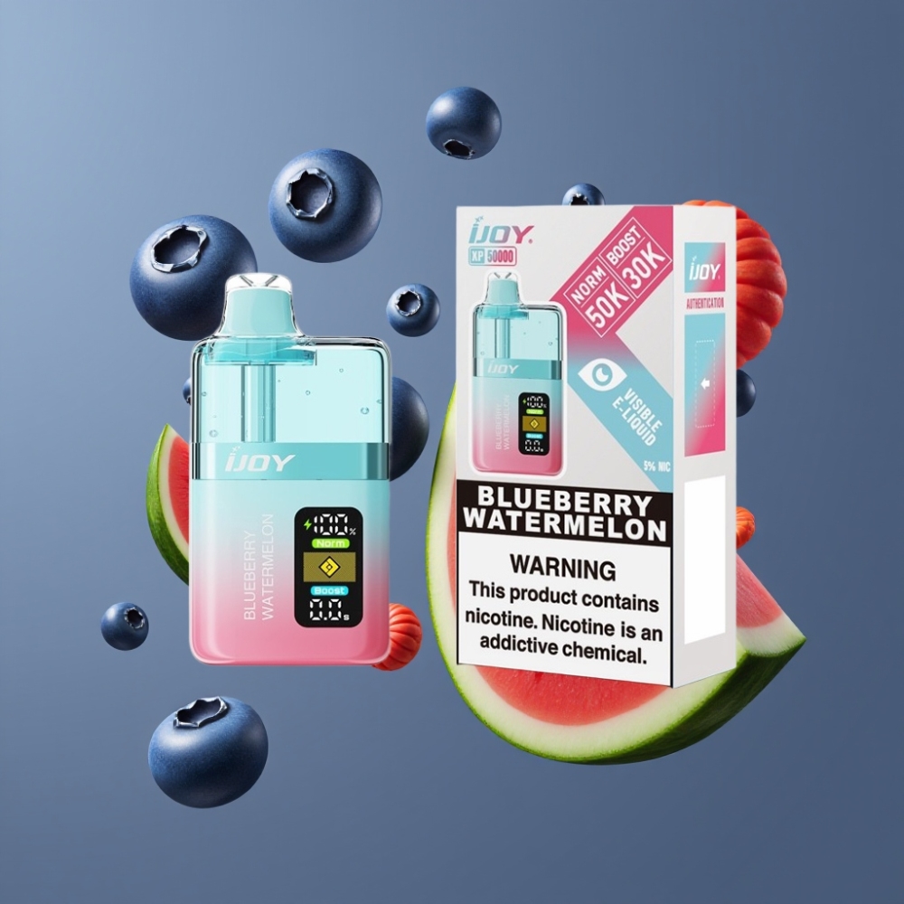 IJOY XP50000 France grossiste - Dispositif de Vape Jetable - Myrtille Pastèque - 50000 Bouffées - 50mg/ml - 1000 mAh