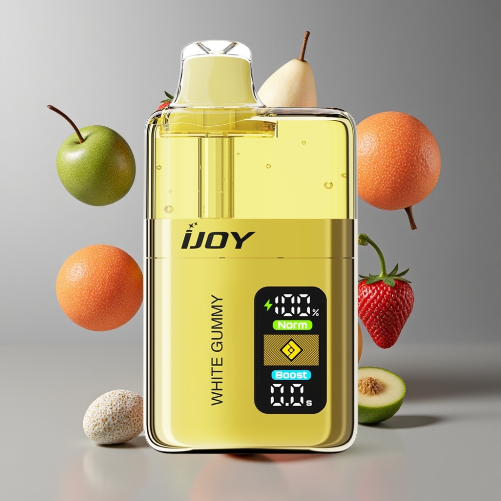 IJOY XP50000 France grossiste - Vape Jetable 50000 Bouffées, 50mg/ml, Double Mesh 0.4Ω, Airflow Réglable, Bonbon Blanc