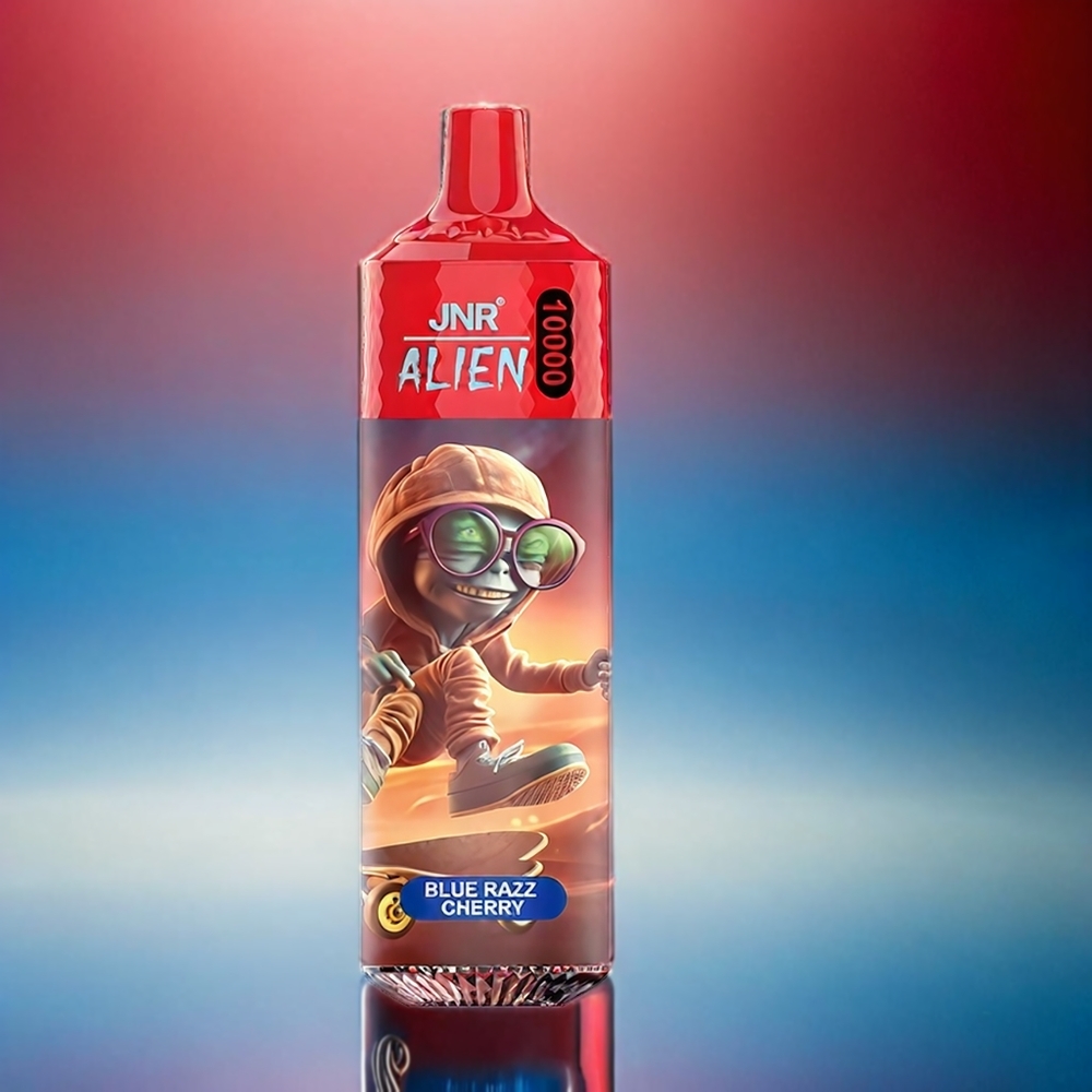 Jnr Alien 10000 Puffs France Grosiste - 850mAh, 20 ml, Type-C, LED (RGB), Bleu Framboise Cerise (Blue Razz Cherry)