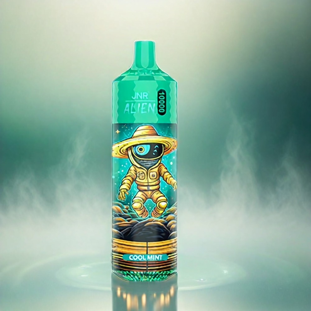 Jnr Alien 10000 Puffs France Grosiste - 850mAh, 20 ml, charge Type-C, Menthe Fraîche, LED RGB