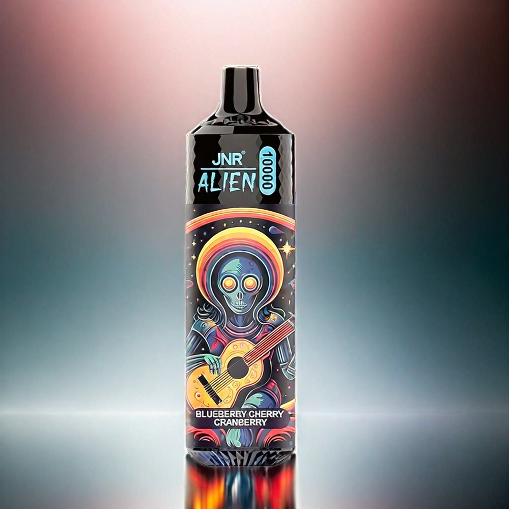 Jnr Alien 10000 Puffs France Grosiste - 850mAh, 20 ml e-liquide, Type-C, LED (RGB), Myrtille Cerise Canneberge