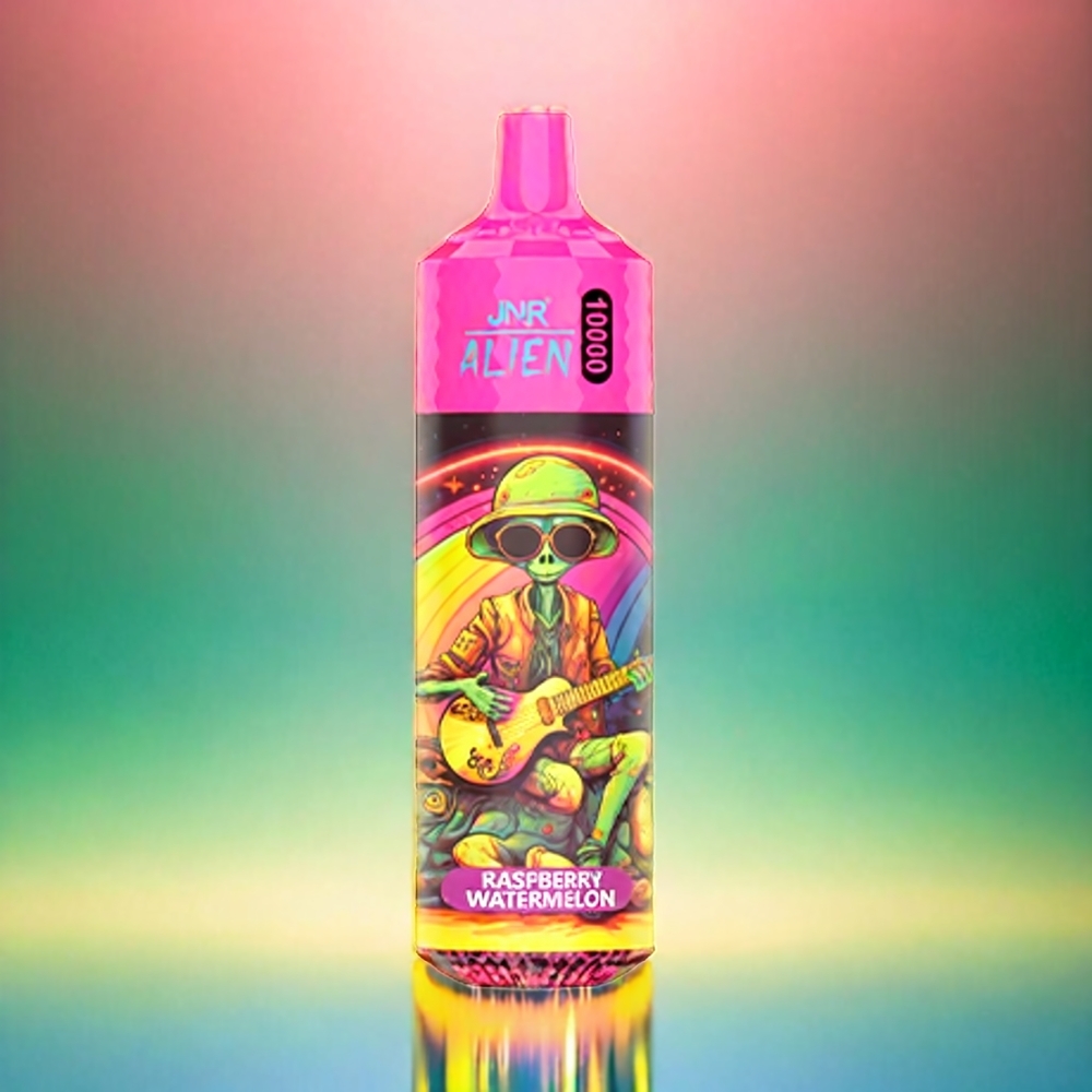 Jnr Alien 10000 Puffs France Grosiste - 850mAh, 20 ml e-liquide, framboise pastèque, LED RGB, charge Rapide Type-C
