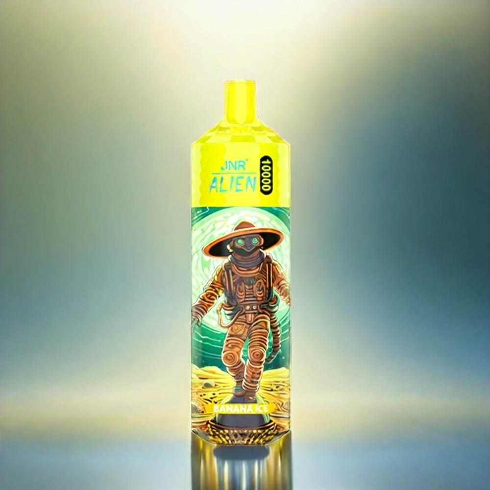 Jnr Alien 10000 Puffs France Grosiste Avec Banana Ice (Glace Banane), 850mAh, 20 ml, Type-C, RVB LED