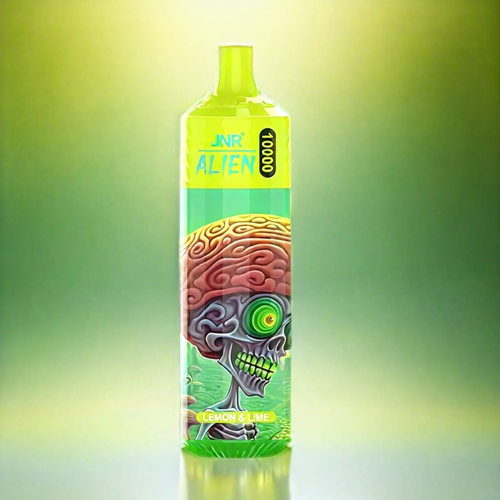 Jnr Alien 10000 Puffs France Grosiste - Citron & Citron Vert Avec LED RGB, 20ml e-liquide et charge Rapide Type-C