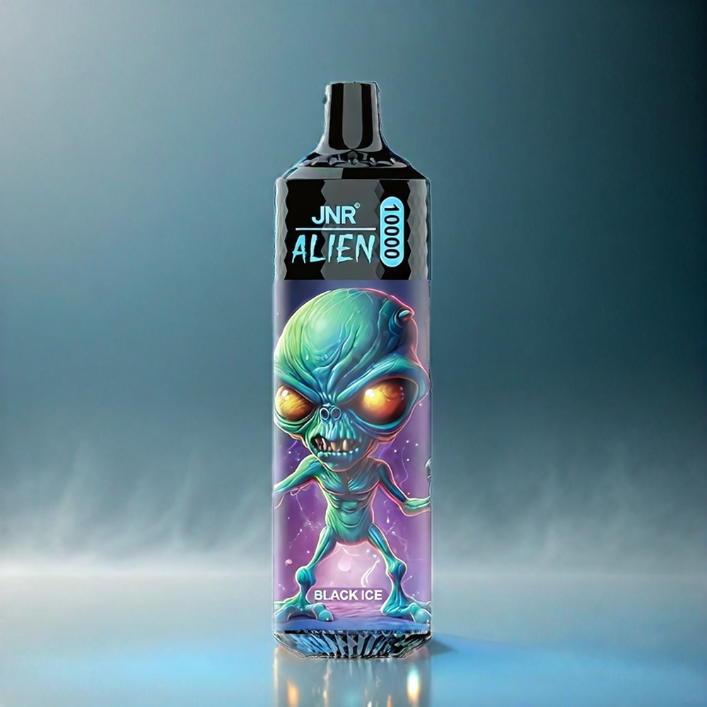 Jnr Alien 10000 Puffs France Grosiste - Noir Glace AVEC LED (RGB), 850mAh, Charge Rapide Type-C