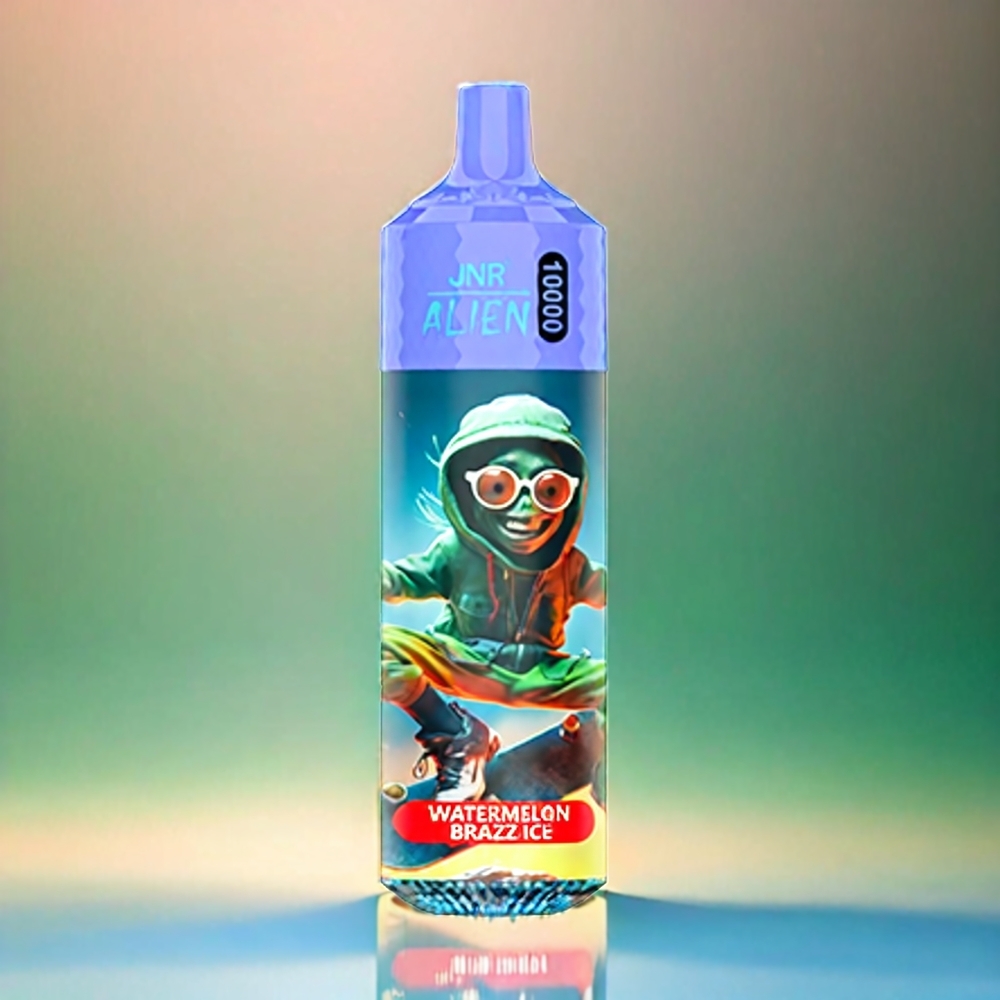 Jnr Alien 10000 Puffs France Grosiste - Pastèque Brazz Glace Avec LED RGB, 850mAh, RECHARGE TYPE-C-C
