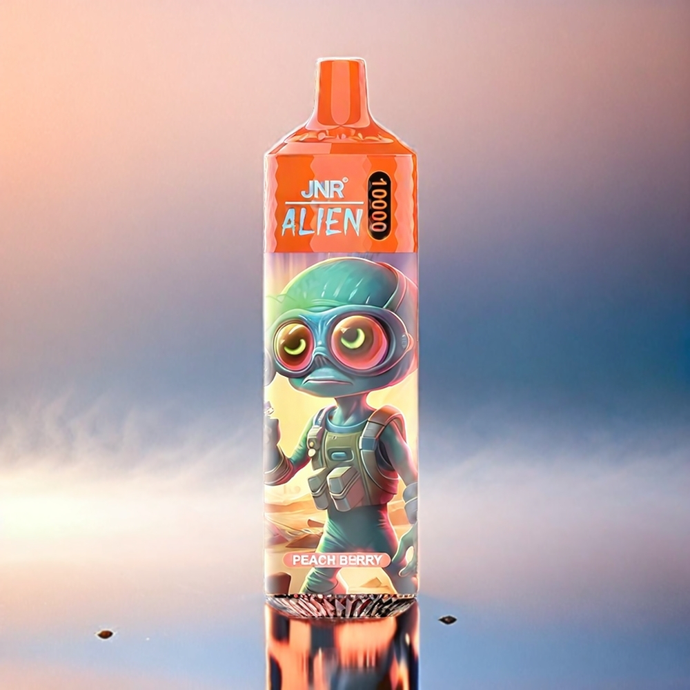 Jnr Alien 10000 Puffs Vape Pêche Baies - 850mAh, 20 ml e-liquide, LED RGB - France Grosiste