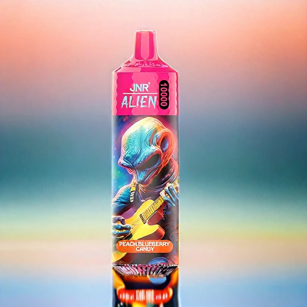 Jnr Alien France Grosiste 10000 Puffs - 850mAh, Type-C, LED RGB, Pêche Myrtille Bonbon