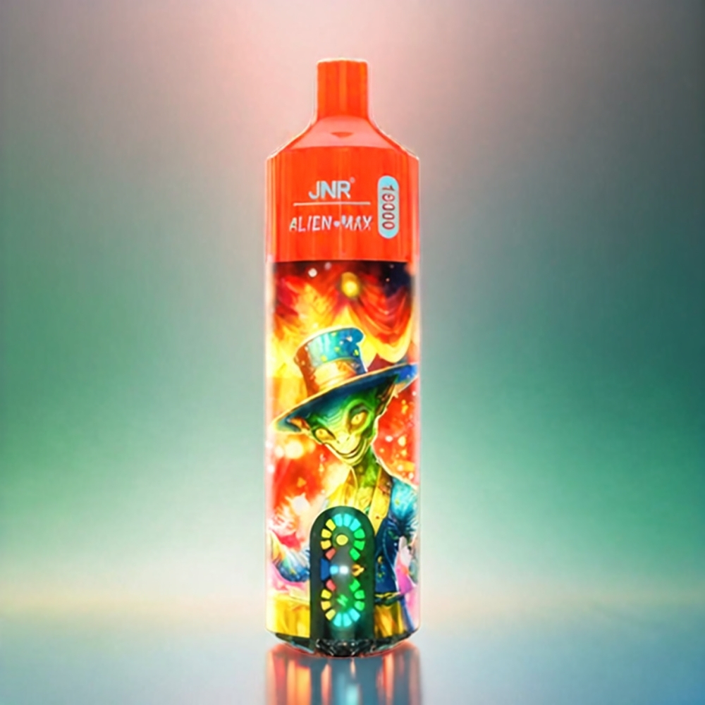 Jnr Alien Max 18000 Puffs France Grosiste AVEC Affichage LED Intelligent, Double Mesh Coil, 28ML E-Liquide et Saveur Pastèque Glacée