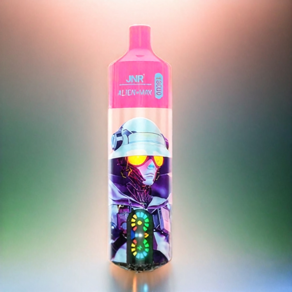 Jnr Alien Max 18000 Puffs France Grosiste Avec Affichage LED Intelligent, Double Mesh Coil et Double Cœur, 20 sauvegardes Impressionnantes Don't Flood (Strawberry) Iowi