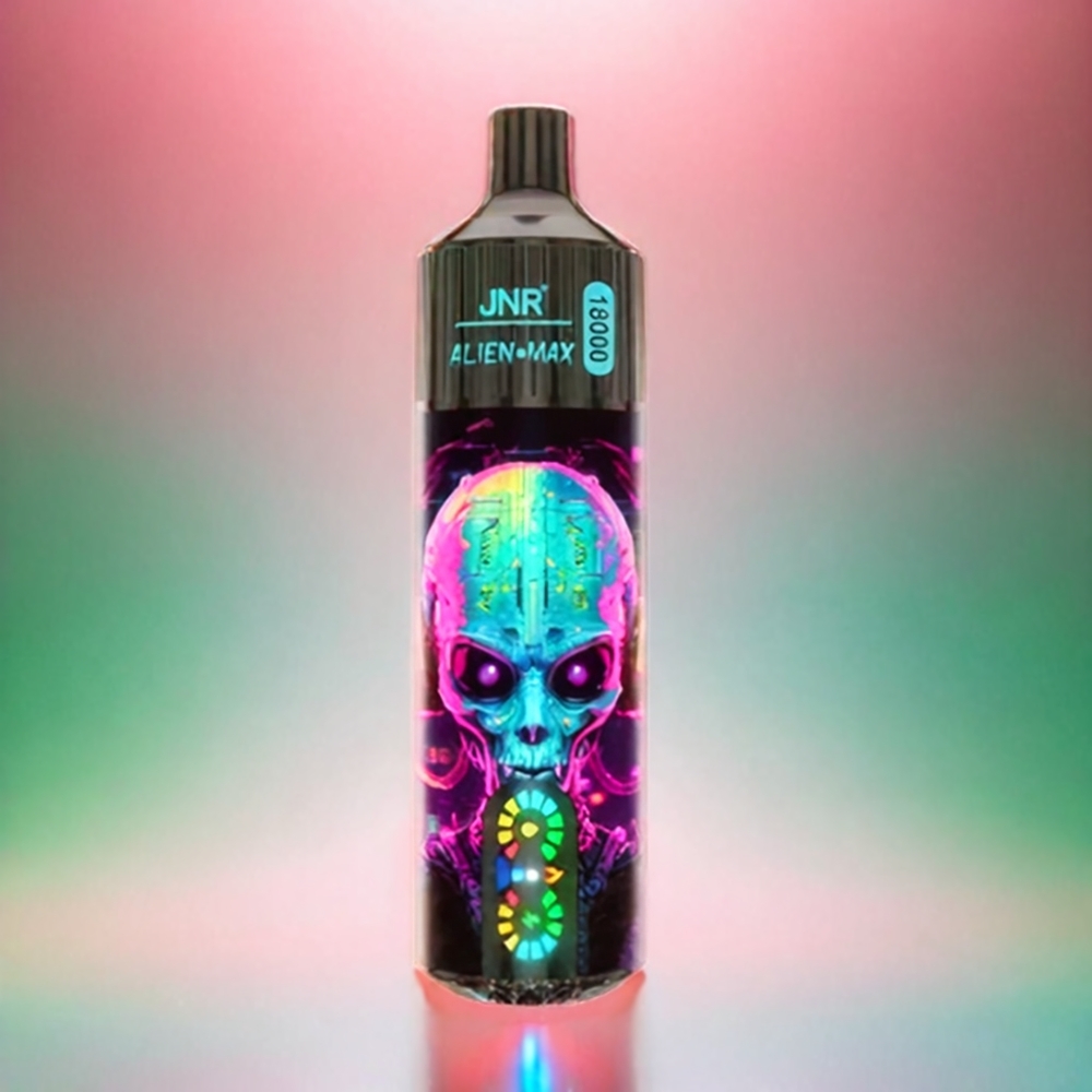 Jnr Alien Max 18000 Puffs France Grosiste Avec Affichage mené Intelligent, Double Mesh Coil, 28ML E-Liquide et Fense Hubba Bubba
