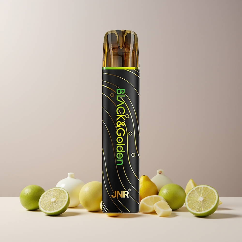 JNR Black&Golden 600+200 Puffs Disposable Vape Citron & Citron Vert - 550mAh, 2ml, TPD, Nicotine 2% - France grossiste