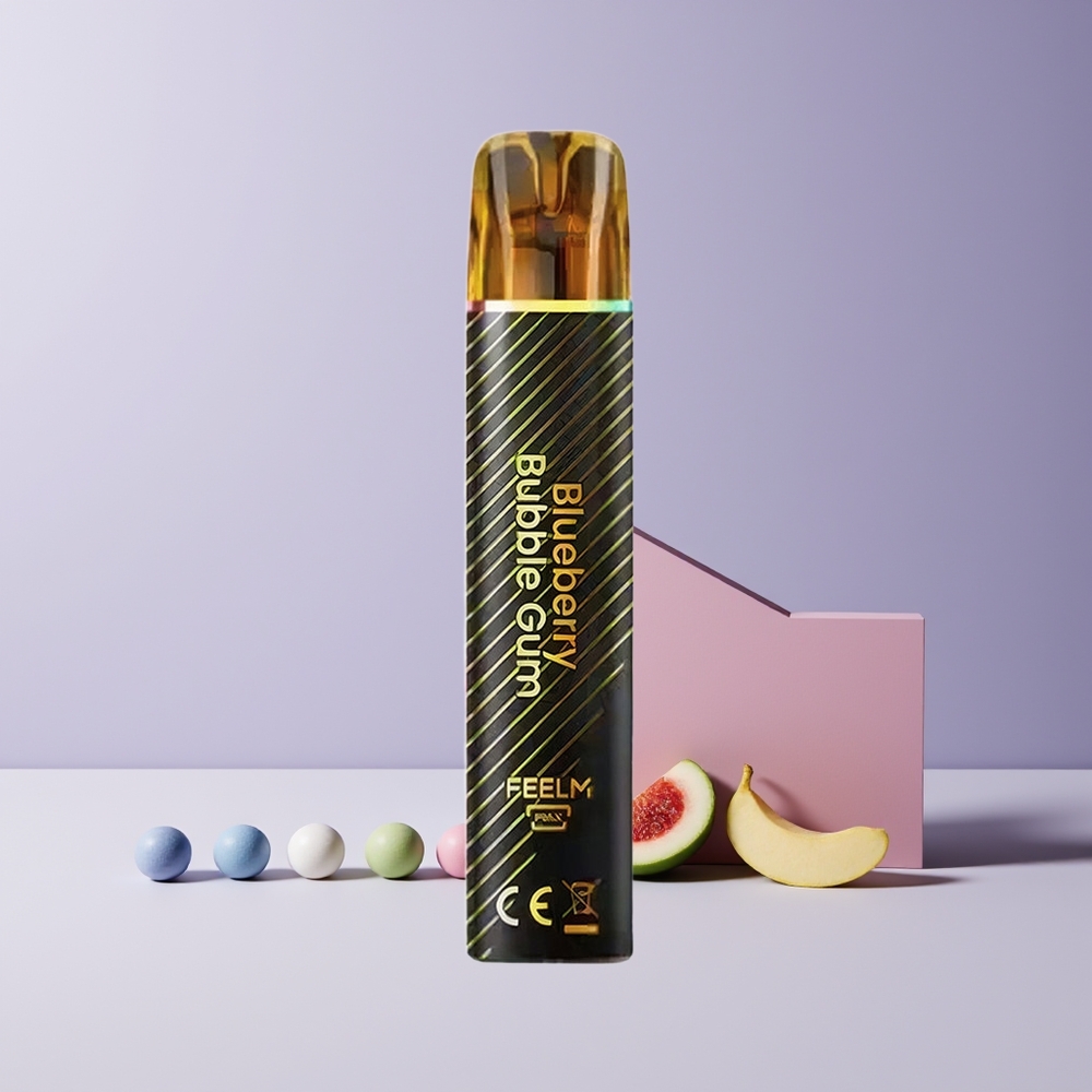 JNR Black&Golden 600+200 Puffs Disposable Vape France grossiste - Bubble Gum Myrtille