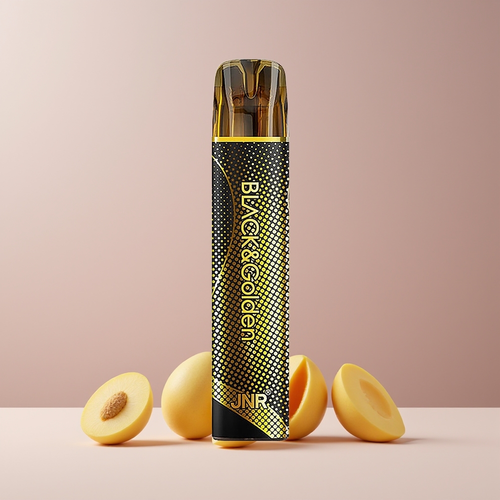 JNR Black&Golden 600+200 Puffs Disposable Vape Triple Mangue avec France grossiste - 550mAh, 2ml, Certification TPD, Nicotine 2%