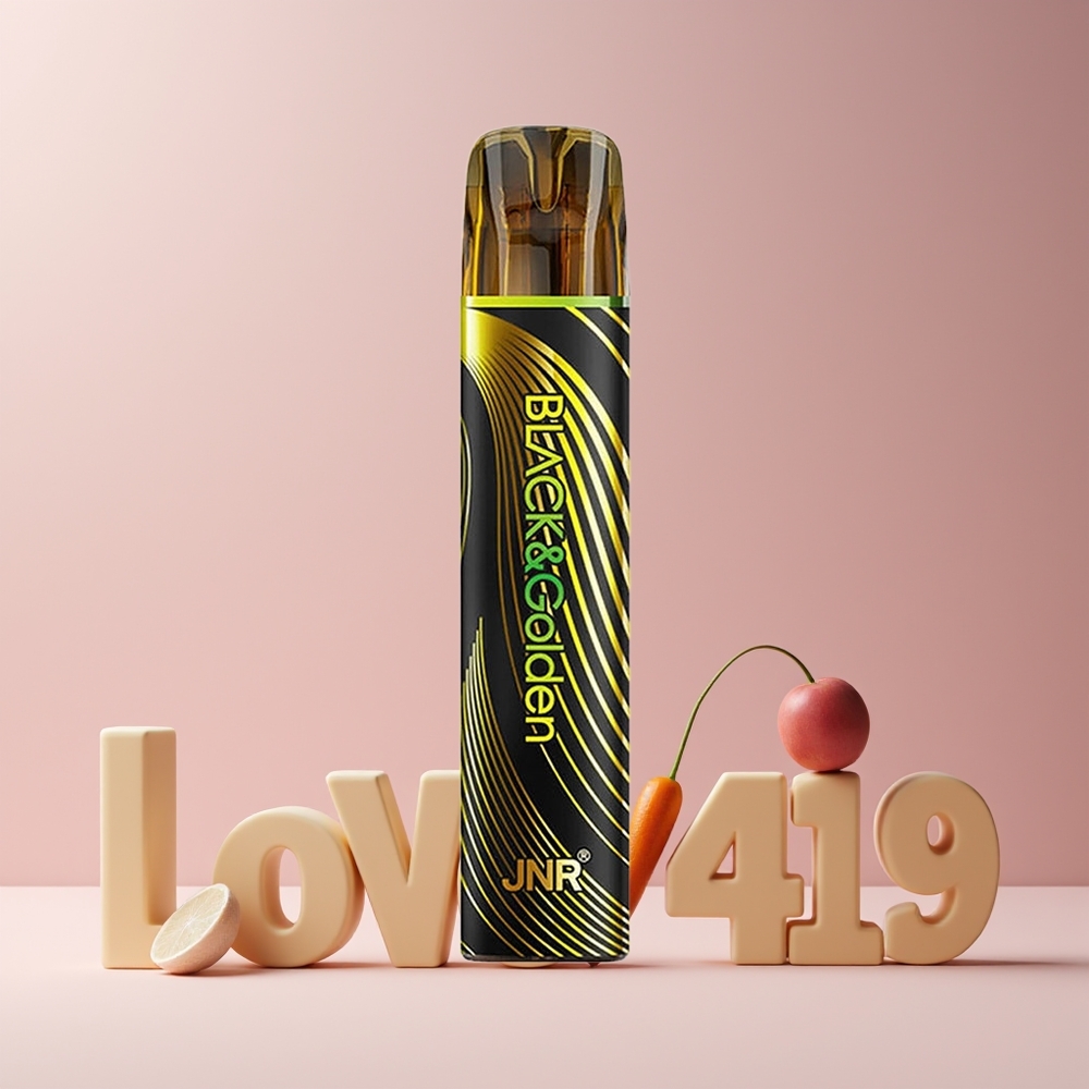 JNR Black&Golden 600+200 Puffs France Grossiste - 600+200 Puffs, 550mAh, 2ml, TPD, Nicotine 2%