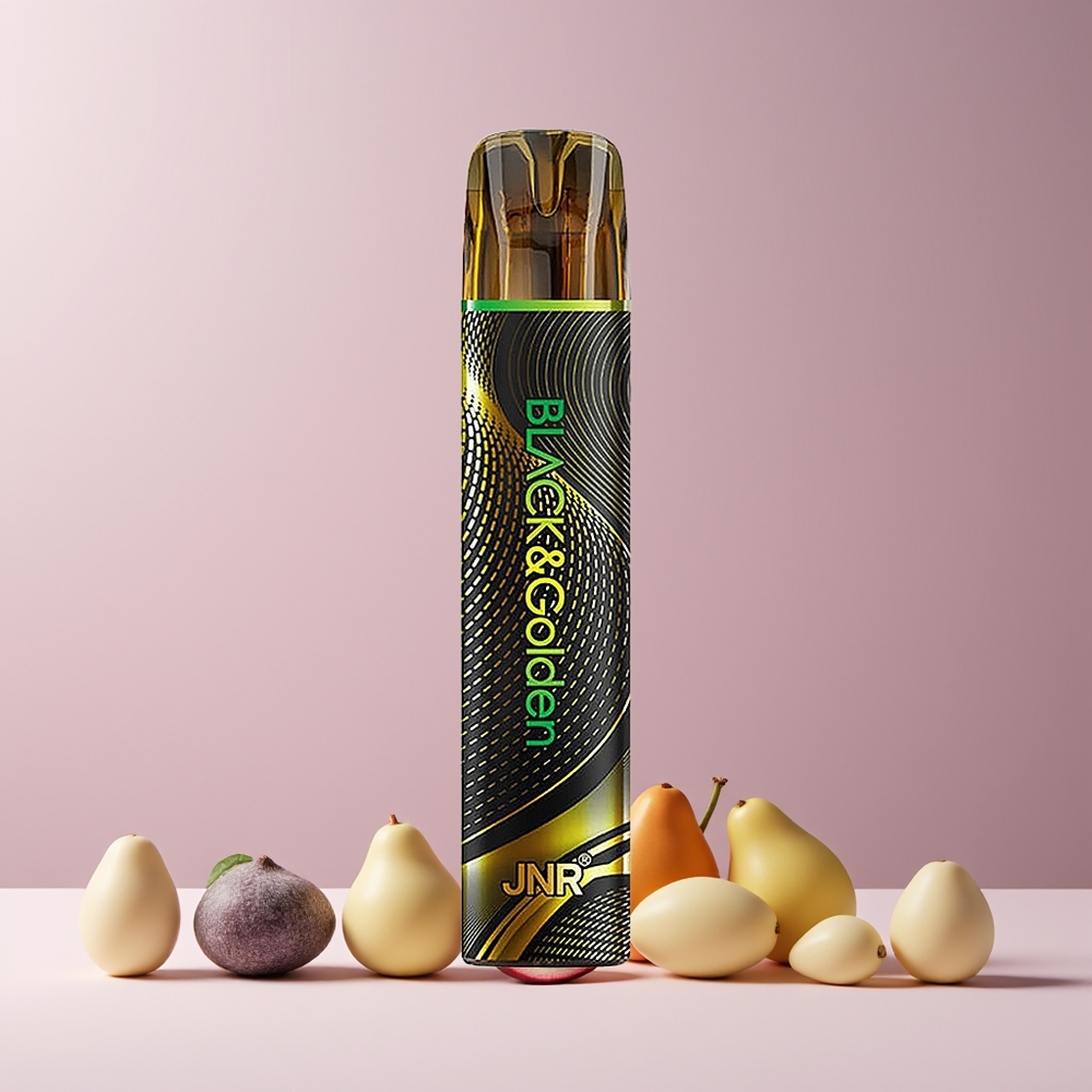 JNR Black&Golden 600+200 Puffs France Grossiste Disposable Vape - 550mAh, 2ml, TPD, 2% Nicotine, Passion Monstre