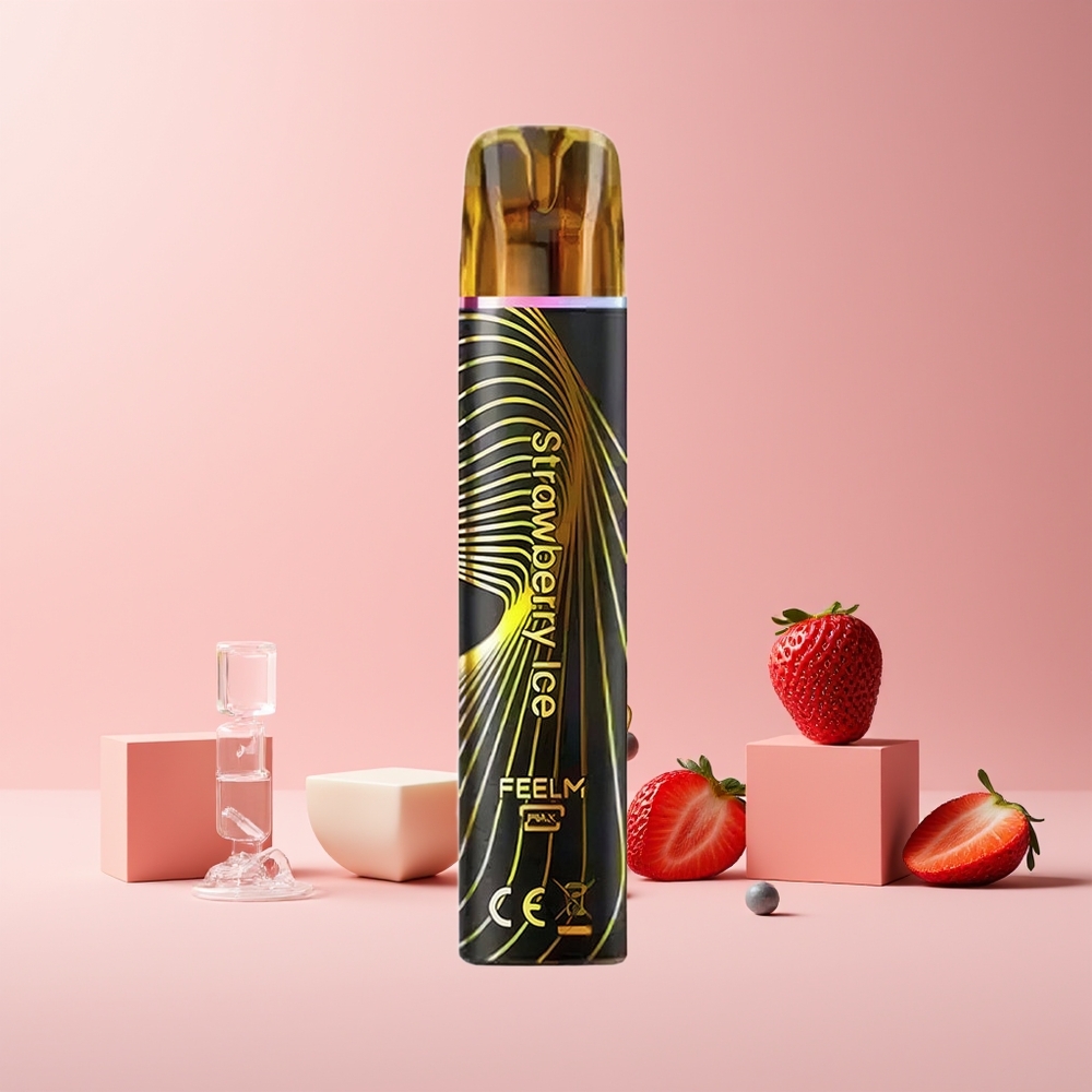 JNR Black&Golden 600+200 Puffs France grossiste - Batterie 550mAh - 2ml E-Liquide - 2% Nicotine - Fraise Glacée