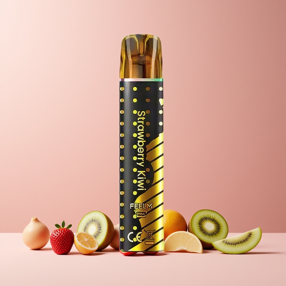 JNR Black&Golden 600+200 Puffs France grossiste Disposable Vape Fraise Kiwi 2ml 2% Nicotine TPD