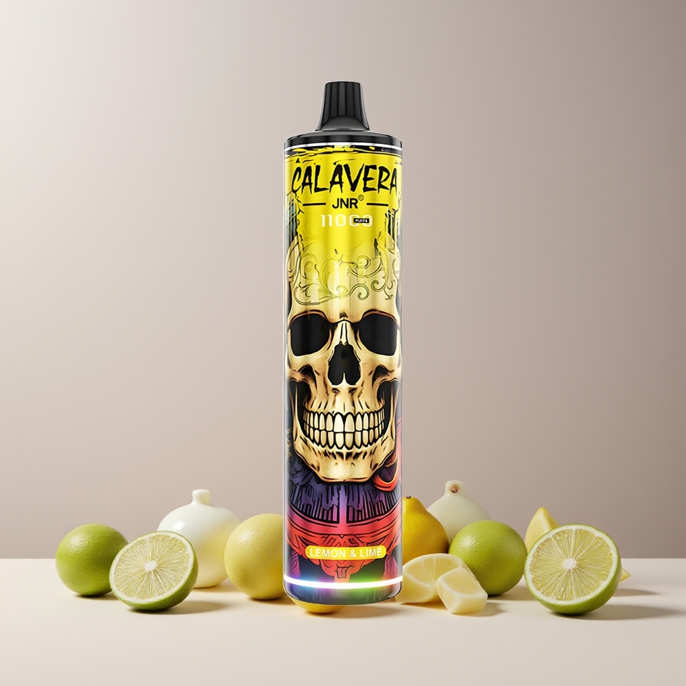 JNR Calavera 11000 Puffs France Grossiste - Citron & Citron Vert, Port Type-C, 850 mAh, 21ml E-Liquide, 1.0ohm Mesh Coil