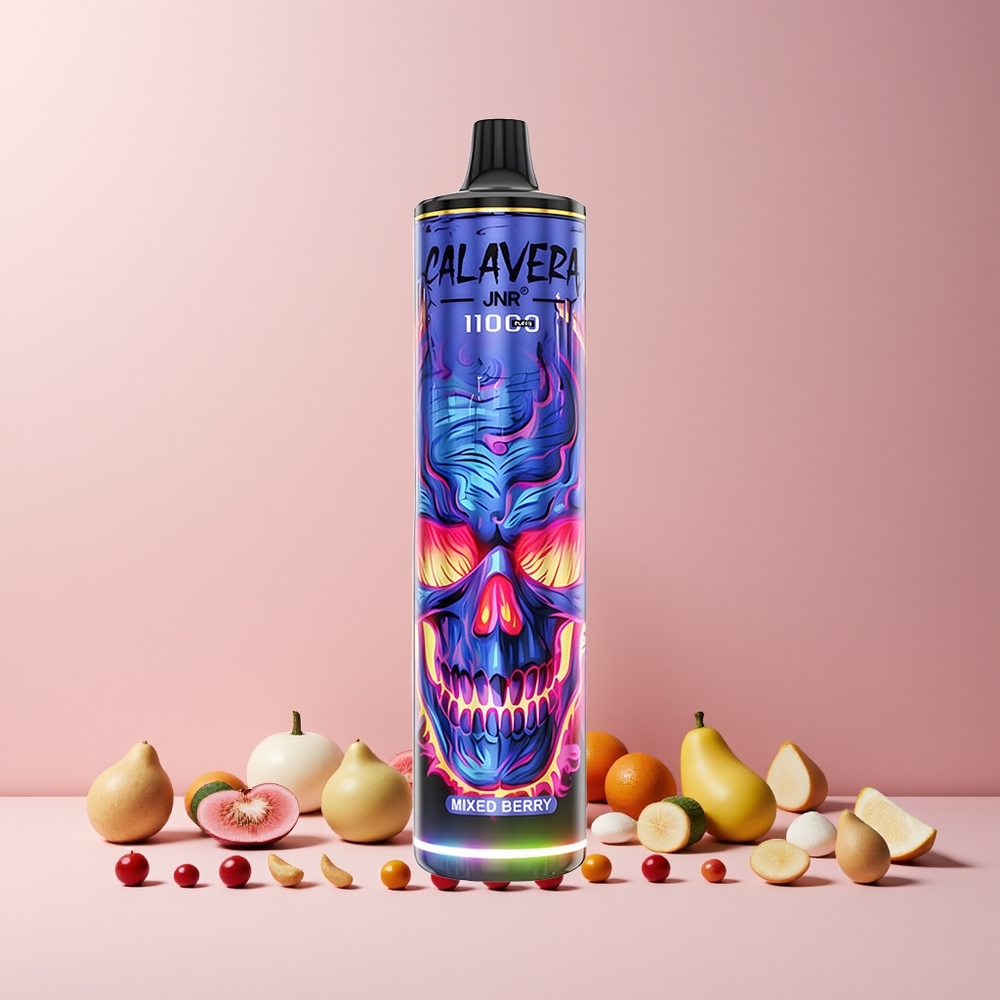 JNR Calavera 11000 Puffs France Grossiste - E-Liquide 21ml, Batterie 850mAh, Port Type-C, Baies Mixtes