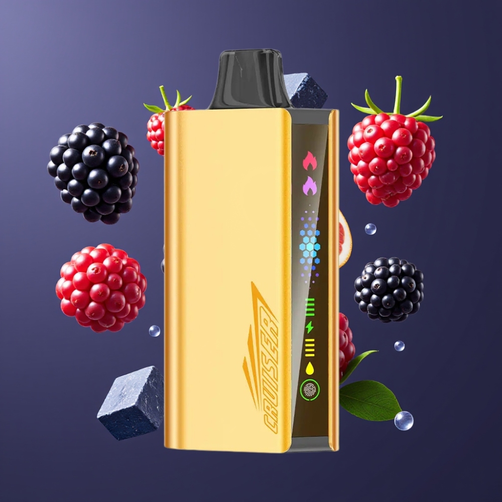 JNR Cruiser 12000 Puffs France Grossiste - Sans Recharge, Batterie 3500 mAh, Double Mesh 1.2ohm, Mûre Glacée