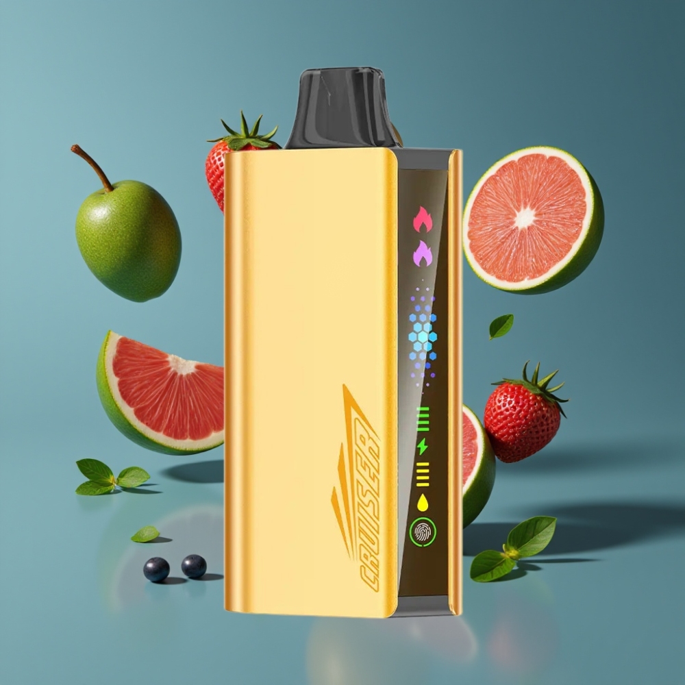 JNR Cruiser 12000 Puffs France Grossiste Sans Recharge - Menthe Fraîche, Batterie Intégrée 3500 mAh, Ecran Animé, Double Mesh 1.2ohm