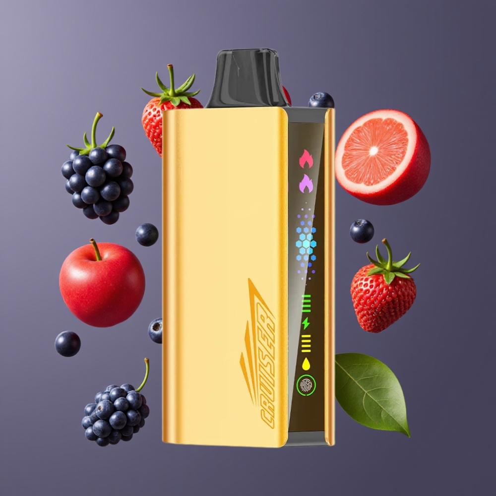 JNR Cruiser 12000 Puffs France Grossiste - Vape Jetable Sans Recharge, Batterie Intégrée 3500 mAh, Écran Animé, Baies Mixtes
